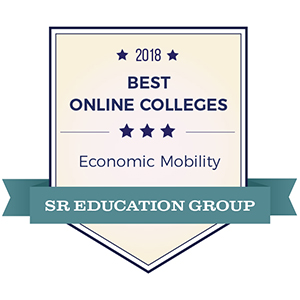 SR Education Group - 2018 Best Online Colleges for Student Economic Mobility Badge