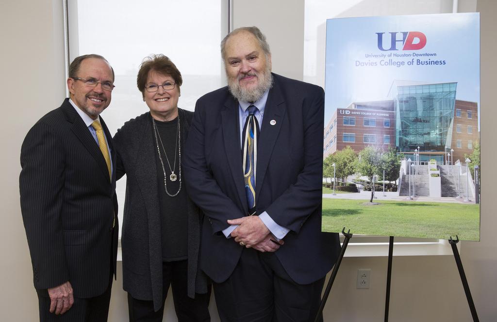 Dean Feilds, Marilyn Davies and former UHD President Olivares