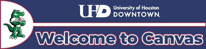 Decorative banner welcoming Canvas to UHD.