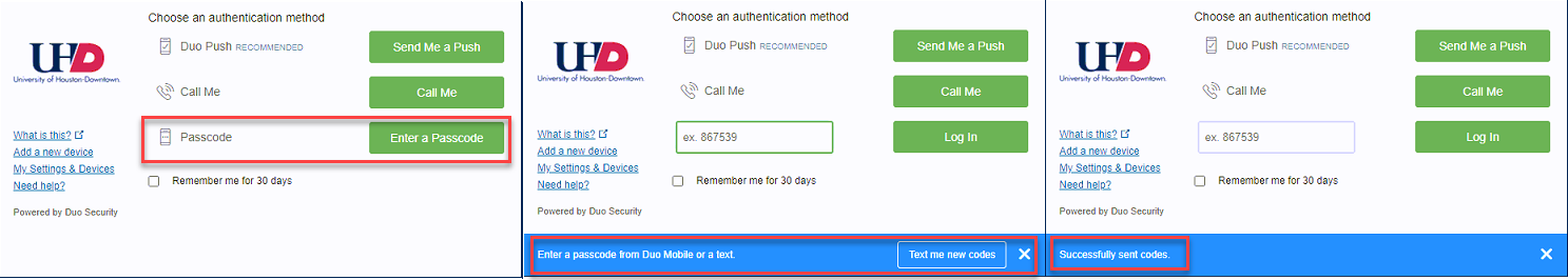 Duo Passcode Screenshot