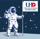 astronaut planting UHD flag