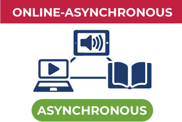 Online-Asynchronous graphic - 100% online.