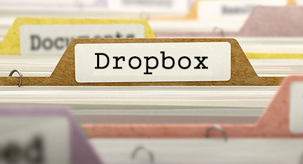 file folder with the label 'dropbox'
